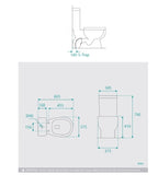 Zeavola Rina S Trap Close Coupled Toilet Suite (Rina S) - Floor Display Clearance