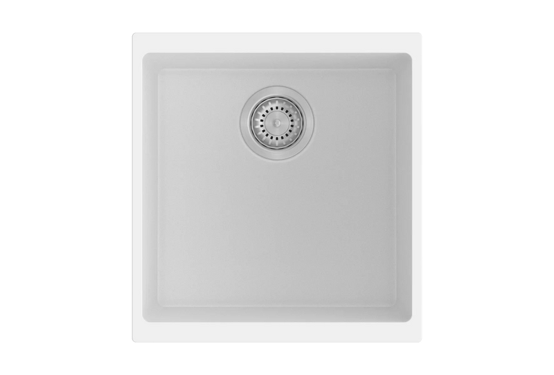 Granite Black Single Bowl Undermount / Topmount Sink 430x460mm - Various Colours