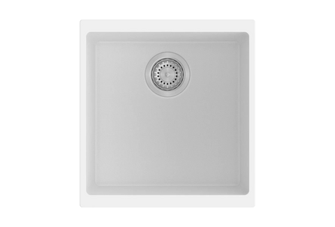 Granite Black Single Bowl Undermount / Topmount Sink 430x460mm - Various Colours