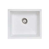 Granite Black Single Bowl Undermount / Topmount Sink 533x457mm - Various Colours