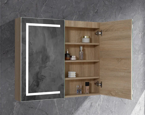 Rectangular LED Mirror Cabinet 750/900/1200x750mm - Various Colours
