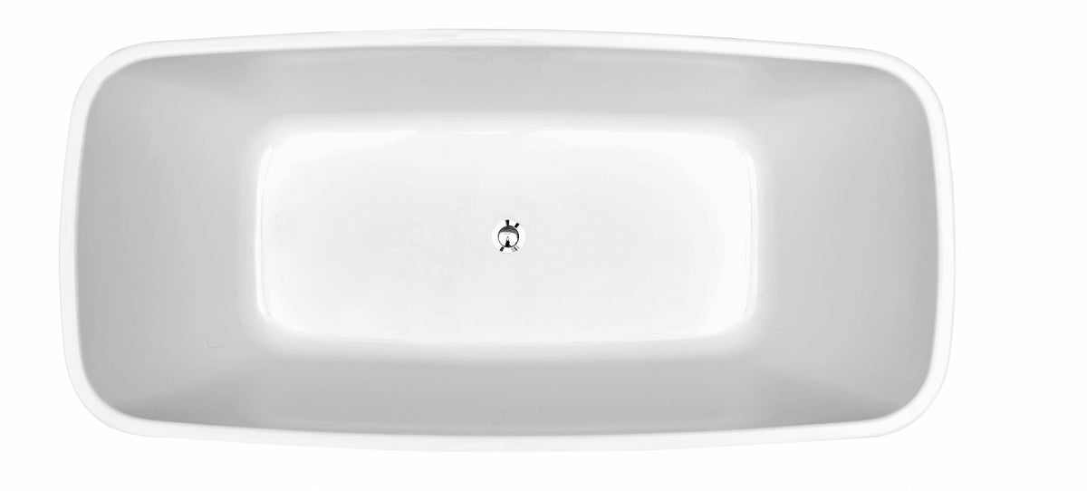 Elis Rectangle Freestanding Bath 1500 / 1700 mm - Gloss White