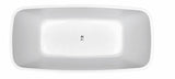 Elis Rectangle Freestanding Bath 1500 / 1700 mm - Gloss White