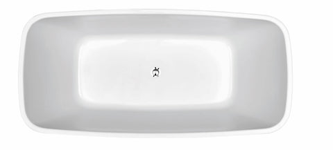 Elis Rectangle Freestanding Bath 1500 / 1700 mm - Gloss White