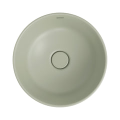 Tide Round Counter Top Ceramic Basin with Overflow 360x360mm - Matte Olive (Stock Clearance)