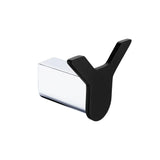 Twin Robe Hook - Chrome / Black
