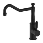 York Kitchen / Laundry Sink Mixer Hook Spout With Metal / Porcelain White Lever - Various Colours