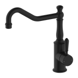 York Kitchen / Laundry Sink Mixer Hook Spout With Metal / Porcelain White Lever - Various Colours