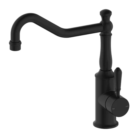 York Kitchen / Laundry Sink Mixer Hook Spout With Metal / Porcelain White Lever - Various Colours