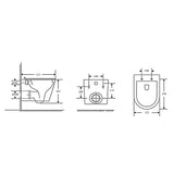 BM Geberit In Wall Package - Tornado Rimless Wall Hung Pan, Inwall Cistern and Button