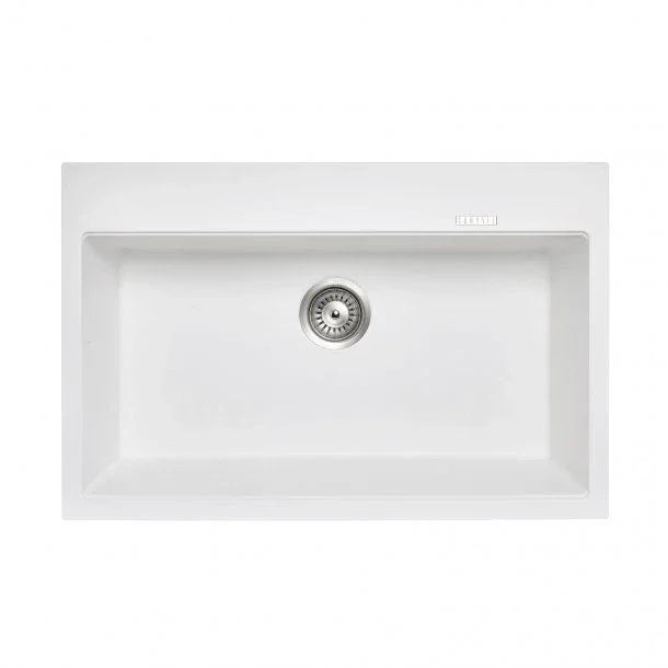 Granite Black Single Bowl Kitchen Topmount Sink 780x510mm - Various Colours