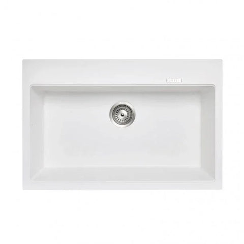 Granite Black Single Bowl Kitchen Topmount Sink 780x510mm - Various Colours