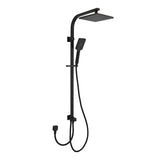 Retro-fit Square Dual Shower Rail - Chrome / Black