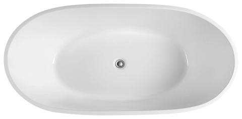 Oval Freestanding Bath 1000 / 1300 / 1400 / 1530 / 1600 / 1700 mm - Gloss White