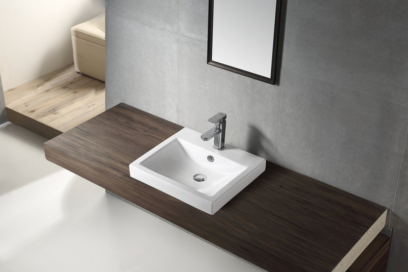 MEGGA-II Inset Ceramic Basin 500x435mm - Gloss White (Floor Display Clearance)