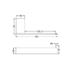 Nero Celia Toilet Roll Holder Matte Black (NR4686MB) - Stock Clearance