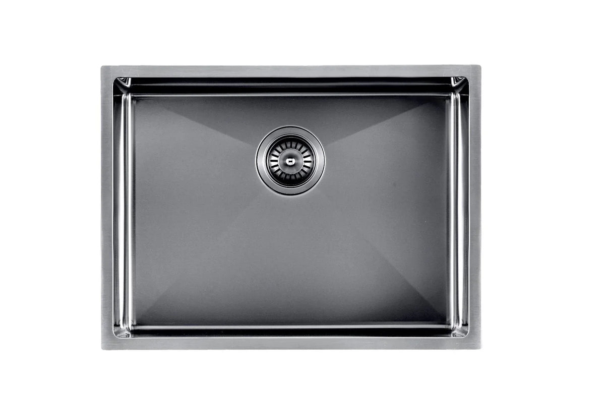 Single Bowl Drop in/Undermount Kitchen Sink 600x450mm - Various Colours