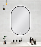 Oval Framed LED Mirror with Demister 600x900mm - Various Colours Frame