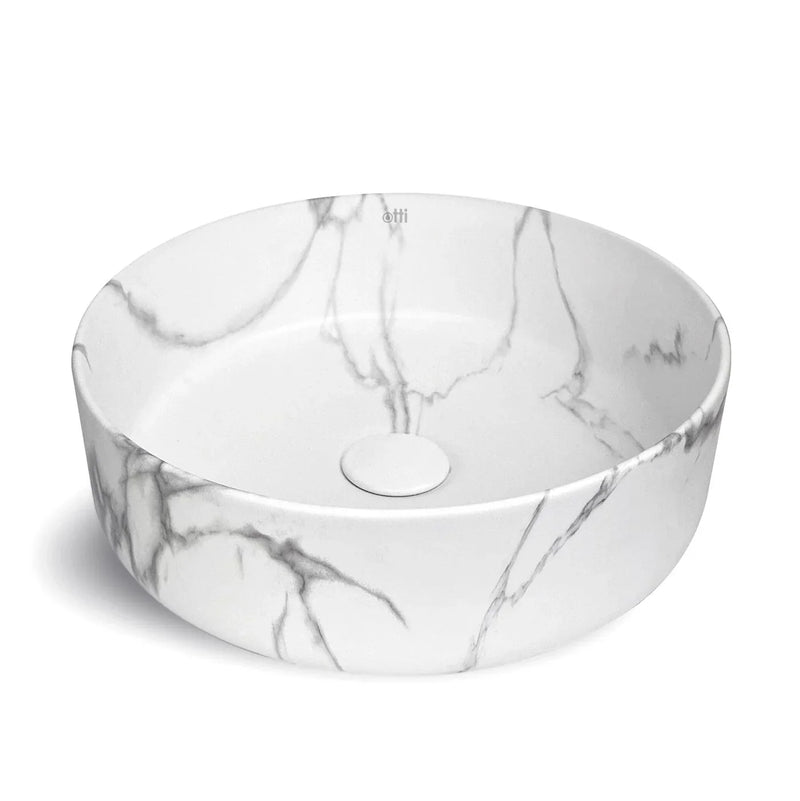 Halo Round Carrara Counter Top Basin Ceramic Basin 360x360mm