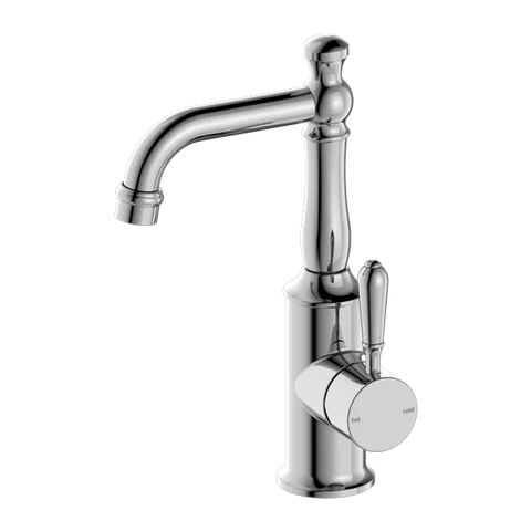 Nero Tapware BM33 York Basin Mixer with Metal/Porcelain Lever - Various Colours