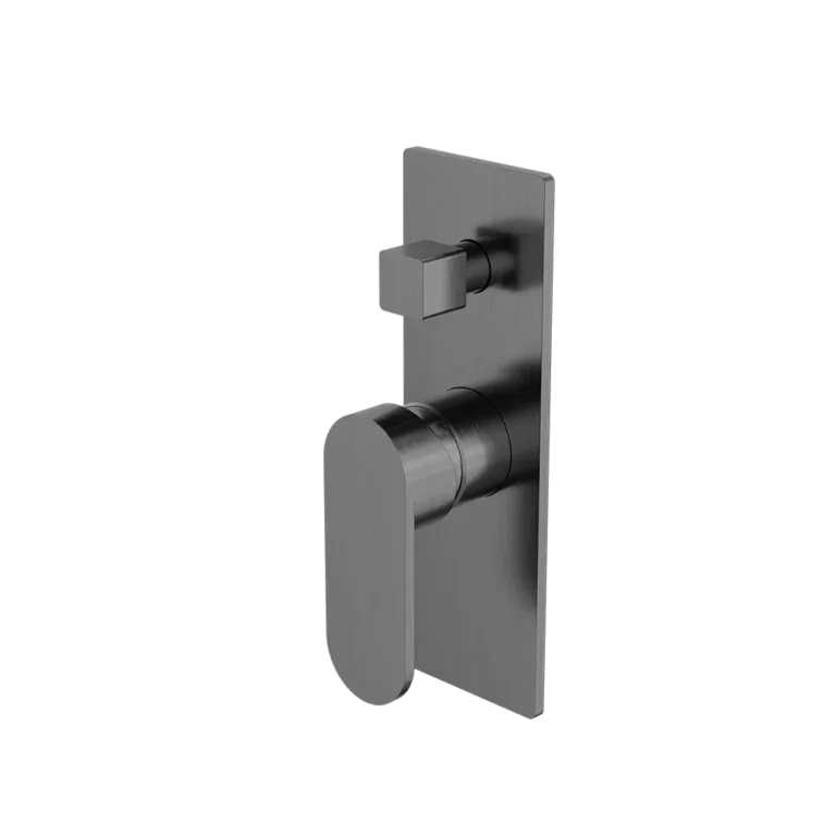 Ecco Shower / Bath Mixer with Diverter (Rectangle Backplate) - Various Colours