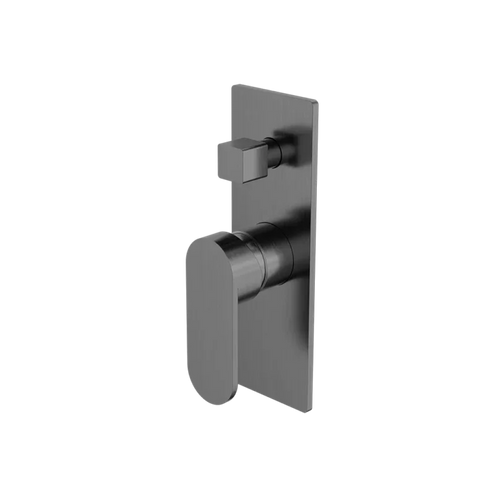 Ecco Shower / Bath Mixer with Diverter (Rectangle Backplate) - Various Colours