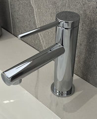 Chrome Round Basin Mixer Pin Handle - Floor Display Clearance
