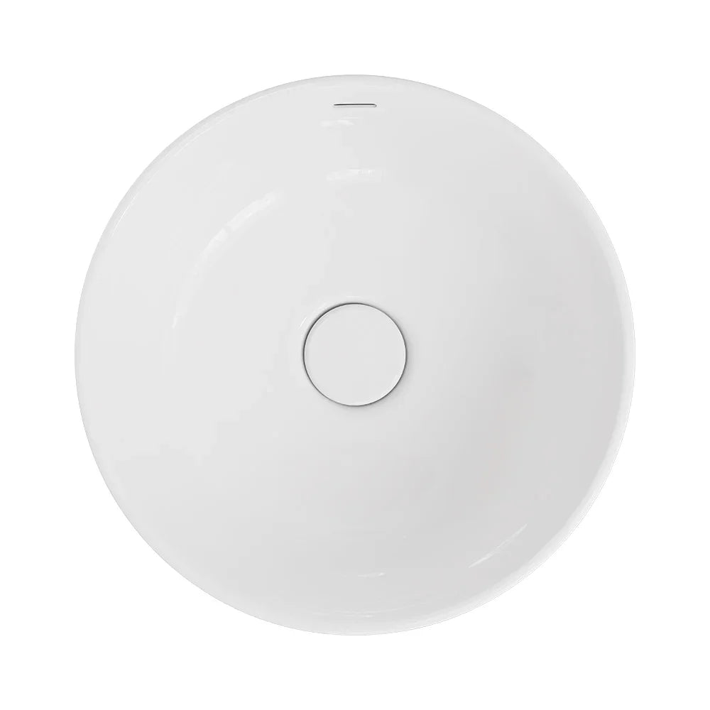 Tide Round Counter Top Ceramic Basin with Overflow 360x360mm - Various Colours