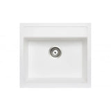 Granite Black Single Bowl Kitchen Topmount Sink 560x510mm - Various Colours
