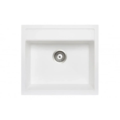 Granite Black Single Bowl Kitchen Topmount Sink 560x510mm - Various Colours