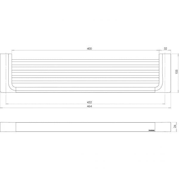 Black Square Shower Shelf (GS896 MB) - Stock Clearance