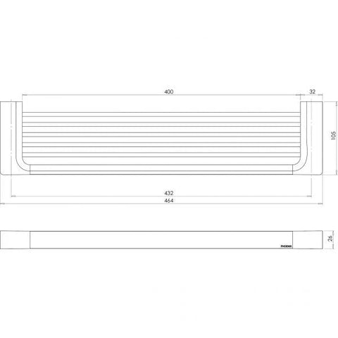 Black Square Shower Shelf (GS896 MB) - Stock Clearance