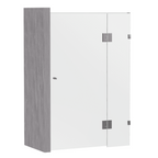 SS33 10mm Semi-Frameless Hinged Shower Screen – Wall to Wall, 745–1520mm, 2000mm/2100mm High, Various Colours