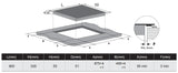Carysil Built-In Ceramic Hob Cooktop 90CM