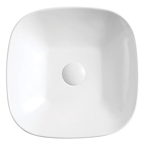Chloe Above Counter Ceramic Basin 400x400mm - Gloss White (Floor Display Clearance)