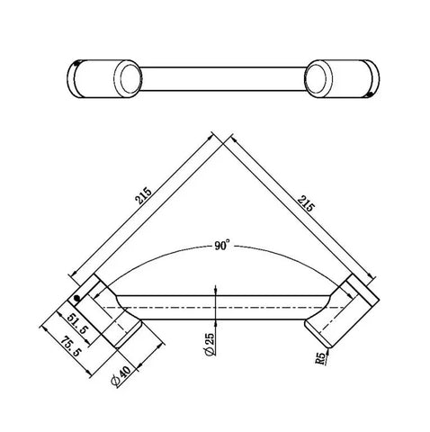 Care Shower Foot Rest Corner Grab Rail 215mm  - Various Colours