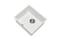 Granite Black Single Bowl Undermount / Topmount Sink 457x406mm - Various Colours