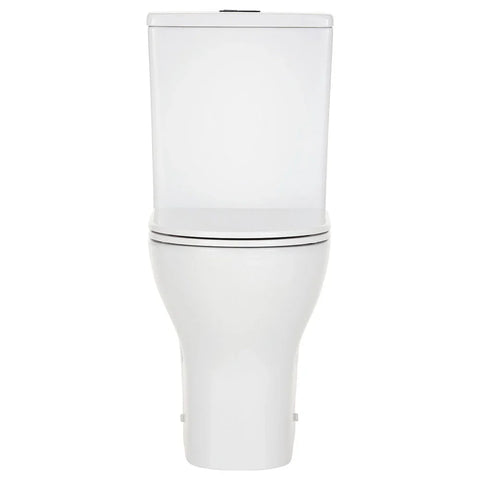 Raised Height Back To Wall Tornado Rimless Flush Toilet Suite with Soft Close Seat - White (4 Star)