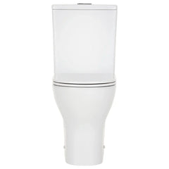 Raised Height Back To Wall Tornado Rimless Flush Toilet Suite with Soft Close Seat - White (4 Star)