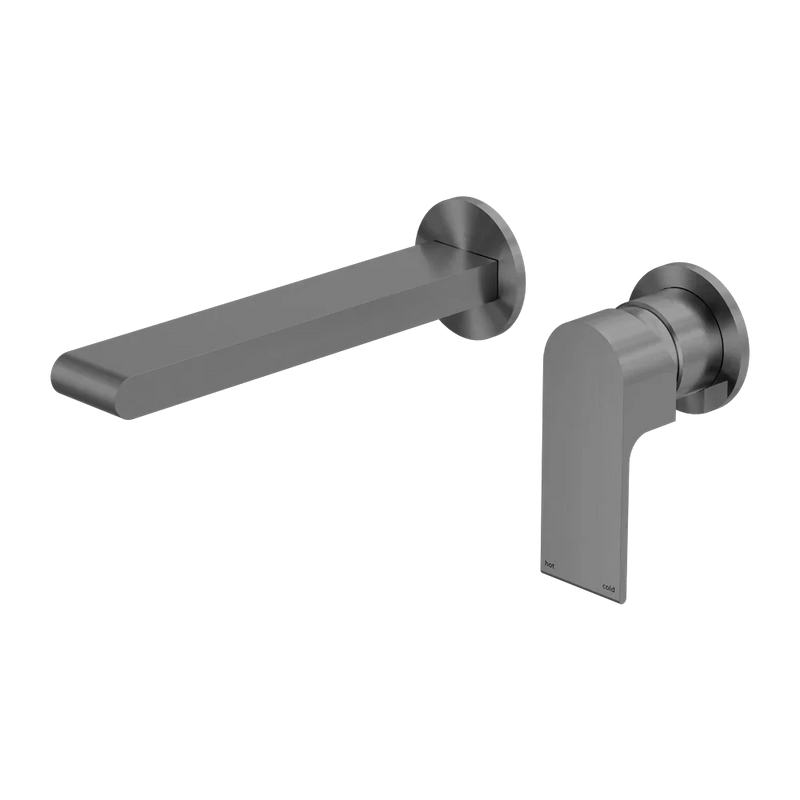 Nero Tapware WBM26 Bianca Wall Basin/Bath Mixer Set (Separate Backplate) with 187mm Reach Spout - Various Colours