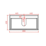 BV24WH Matt Black Shaker Fingerpull Wall Hung Vanity - 600 / 750 / 900 / 1200 / 1500mm