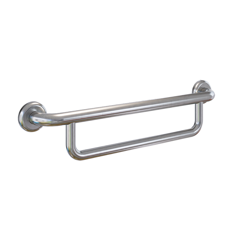 Combined 600mm Grab Rail & 500mm Towel Rail in Satin Stainless Steel - MLR339T_SS