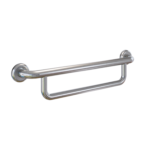 Combined 600mm Grab Rail & 500mm Towel Rail in Satin Stainless Steel - MLR339T_SS
