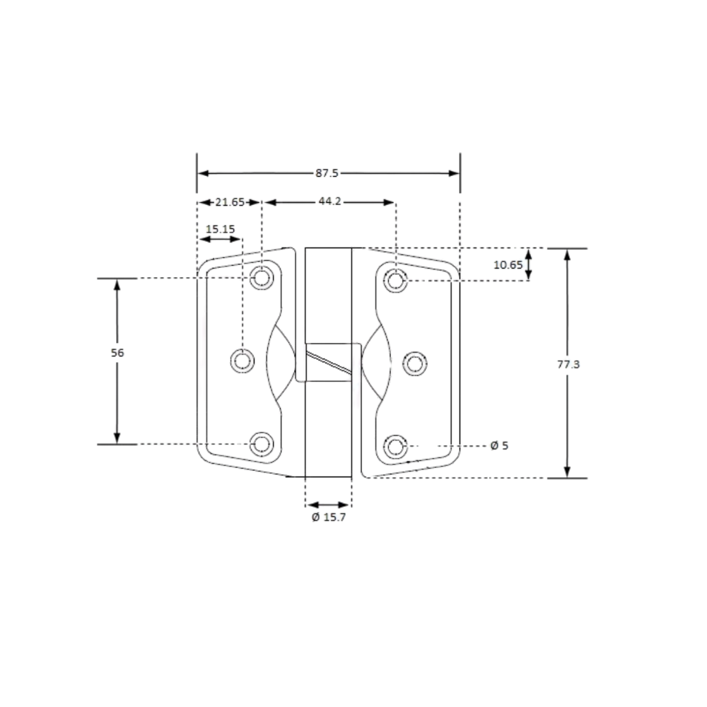 301 Gravity Hinge Concealed Fix in Satin Chrome Plate - 301_RHHO_SCP (Right Hand; Hold Open)
