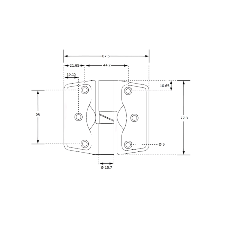 301 Gravity Hinge Concealed Fix in Satin Chrome Plate - 301_RHHO_SCP (Right Hand; Hold Open)