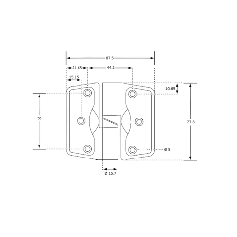 301 Gravity Hinge Concealed Fix in Satin Chrome Plate - 301_RHHO_SCP (Right Hand; Hold Open)