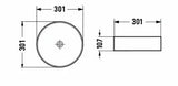 Nebula Round Counter Top Ceramic Basin 300x300mm - Various Colours