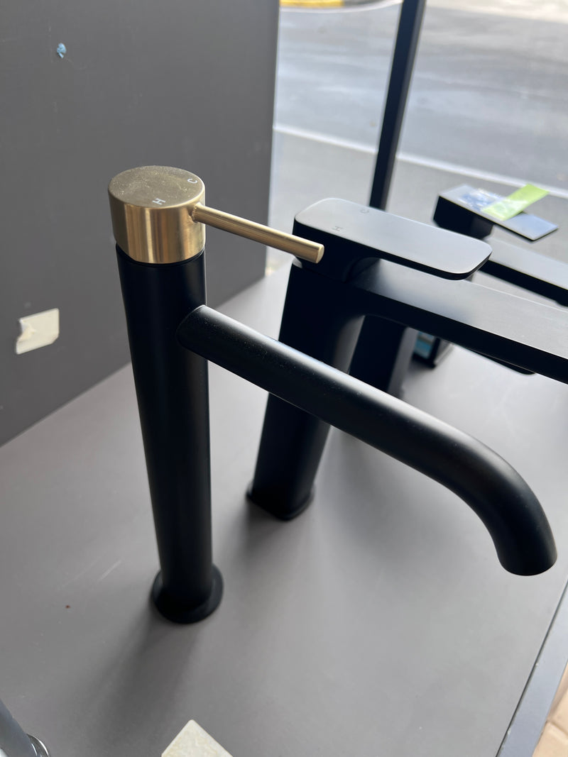 Fienza Black Tall Basin Mixer - Floor Display Clearance