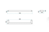 Thermogroup 12V Single Bar Chrome Heated Towel Rail Round DSR6 632mm