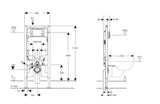 BM Geberit In Wall Package - Tornado Rimless Wall Hung Pan, Inwall Cistern and Button